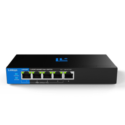 SWITCH 5 PUERTOS POE+ NO ADMIN LGS105P LINKSYS SWITCH 5 PUERTOS POE+ NO ADMIN LGS105P LINKSYS
