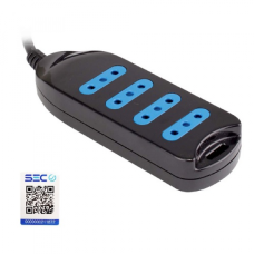 ALARGADOR ELECTRICO PHILCO 4 SOCKET NEGRA 1.5 METROS CERTIFICADO P/N 415N