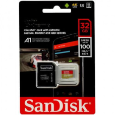 MEMORIA MICROSD 32GB SANDISK UHS-3 EXTREME 667X CLASE 10 P/N SDSQXAF-032G