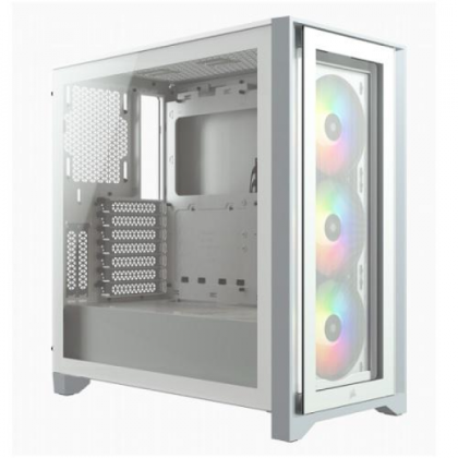 GABINETE GAMER CORSAIR ICUE 4000X VIDRIO TEMPLADO ATX WHITE P/N CC-9011205-WW