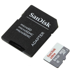 MEMORIA MICROSD 64GB SANDISK UHS-I (CLASS 10 / SPEED CLASS 1) P/N SDSQUNR-064G-CN3MA