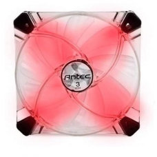 VENTILADOR PARA GABINETE 12CM X 12CM X 25MM ROJO TRIQUIET ROJO - 3 VELOCIDADES P/N FAN-TRI12R