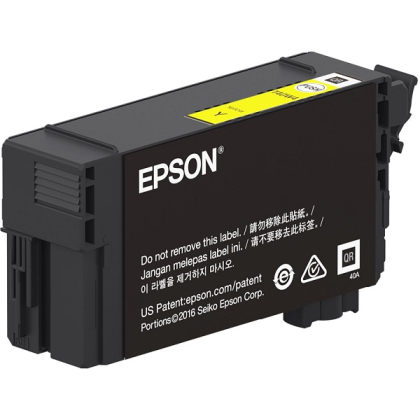 TINTA CARTRIDGE EPSON T40W 50 ML GRAN CAPACIDAD  AMARILLO ORIGINAL BLíSTER CON ALARMAS DE RF/ACúSTICA  PARA SURECOLOR T3170, T
