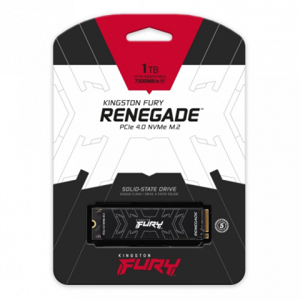 DISCO DE ESTADO SOLIDO SSD KINGSTON FURY RENEGADE 1TB M.2 2280 - PCI EXPRESS 4.0 (NVME) P/N SFYRS1000G