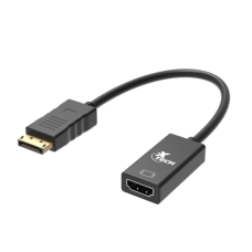 ADAPTADOR XTECH DISPLAYPORT A HDMI BLACK - DP (M) TO HDMI (F) P/N XTC-378