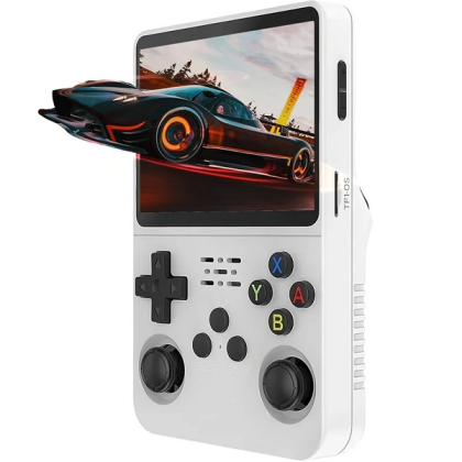 CONSOLA PORTATIL R36S DE 128GB WHITE CON JUEGOS PREINSTALADOS