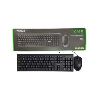 KIT WESDAR DE TECLADO Y MOUSE USB KM5