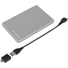 DISCO EXTERNO USB VERBATIM 1TB SILVER - STORE 'N' GO ALU SLIM USB 3.2 P/N 53662