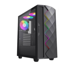 GABINETE GAMER GAMEMAX DIAMOND CP BK SIN FUENTE