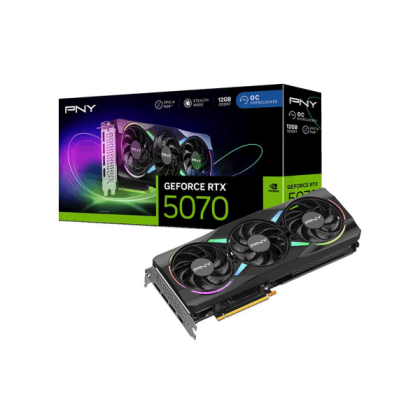 TARJETA DE VIDEO PNY RTX 5070 12GB ARGB OC 3XFAN P/N VCG507012TFXXPB1-O