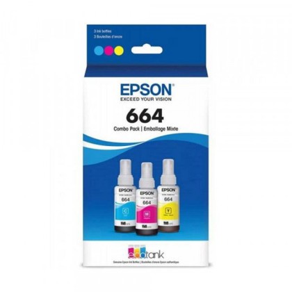 EPSON JUEGO DE TINTAS T664 - PACK 3 UNID. COLORES EPSON JUEGO DE TINTAS T664 - PACK 3 UNID. COLORES