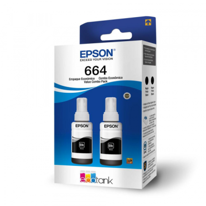 JUEGO DE TINTAS T664 - EPSON - PACK 2 UNID. NEGRO