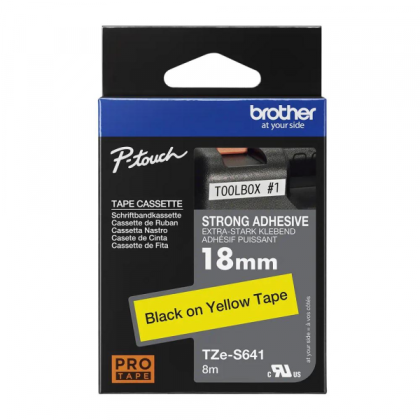 CINTA ROTULADORA AMARILLA BROTHER TZE-S641