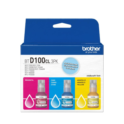 PACK TINTAS BROTHER BTD100 C/M/Y PACK TINTAS BROTHER BTD100 C/M/Y